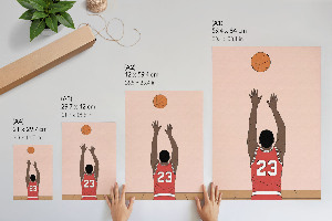 Kunstdruck poster Basketballspieler Nr. 23