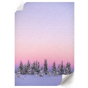 Poster auf Leinwand mit Winterlandschaft