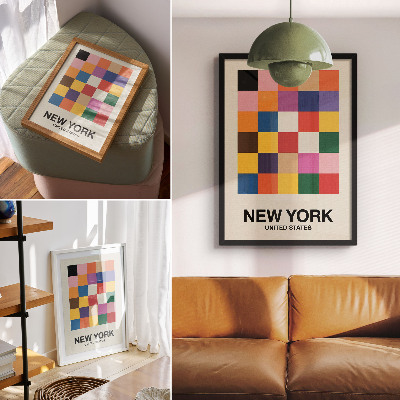 Kunstdruck poster Bunte Quadrate