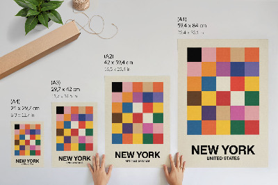 Kunstdruck poster Bunte Quadrate