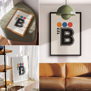 Retro plagát Typografia B123