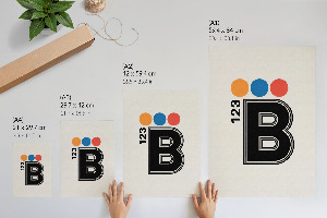 Retro plagát Typografia B123