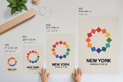 Poster auf leinwand New Yorker Illustration