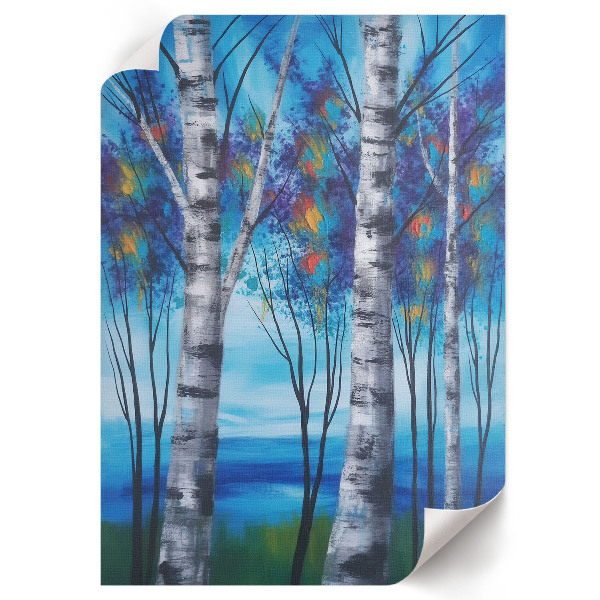 Wand poster Bunte Birken