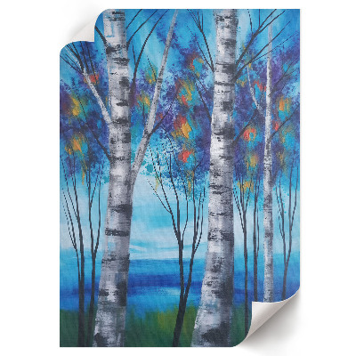 Wand poster Bunte Birken