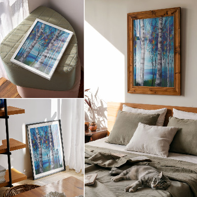 Wand poster Bunte Birken