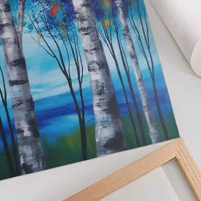 Wand poster Bunte Birken