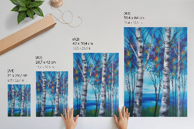Wand poster Bunte Birken