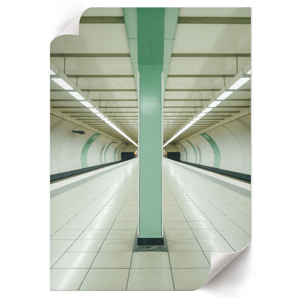 Kunstdruck leinwand U-Bahn-Tunnel