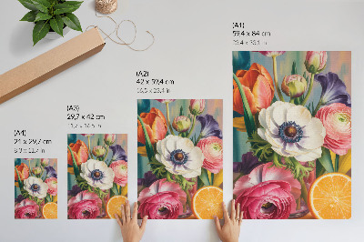 Poster kunstdruck Bunte Blumen