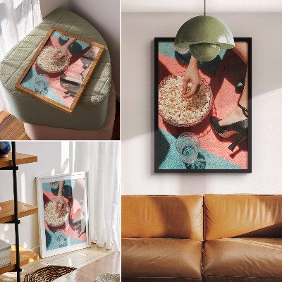 Kunstdruck poster Retro-Popcorn