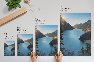 Retro poster Berglandschaft