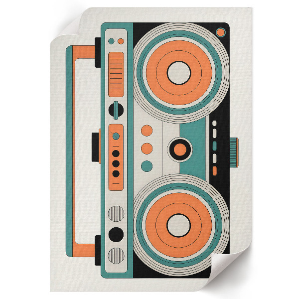 Poster leinwand Retro-Boombox
