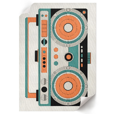 Poster leinwand Retro-Boombox