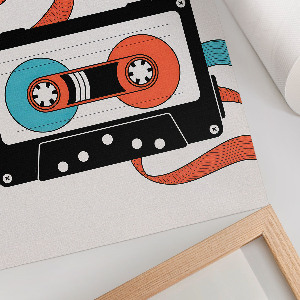 Poster kunstdruck Retro-Kassette