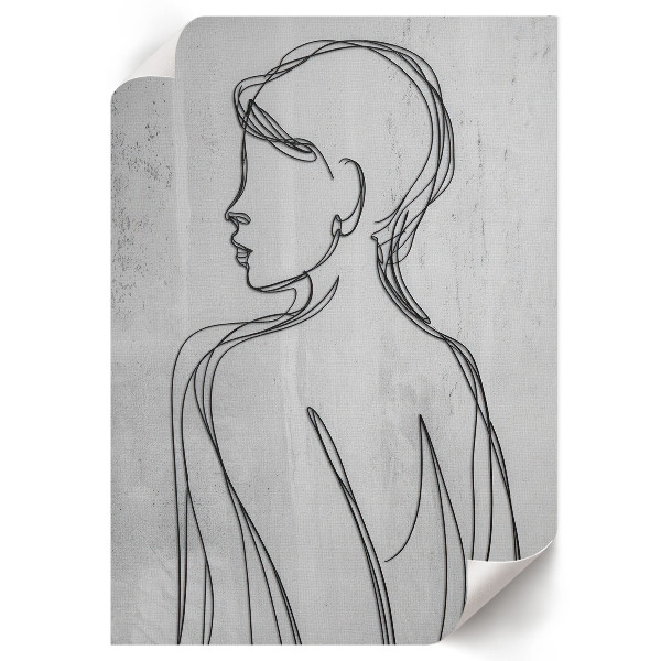 Retro plagát Minimalistický profil