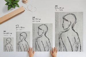 Retro plagát Minimalistický profil