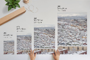 Retro plagát Zimná krajina