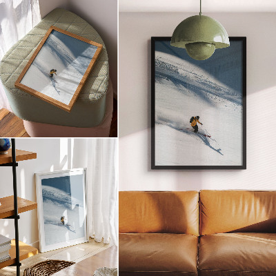 Poster kunstdruck Winterabstieg