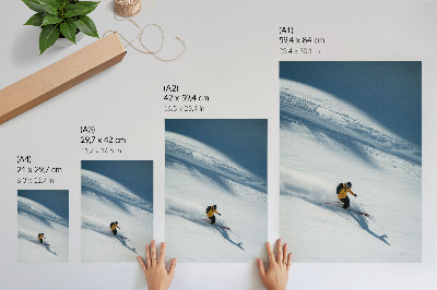 Poster kunstdruck Winterabstieg