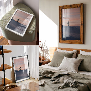 Plagát do izby Zimný západ slnka