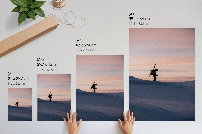 Wand poster Wintersonnenuntergang
