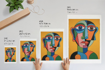Kunstdruck poster Surrealistisches Porträt