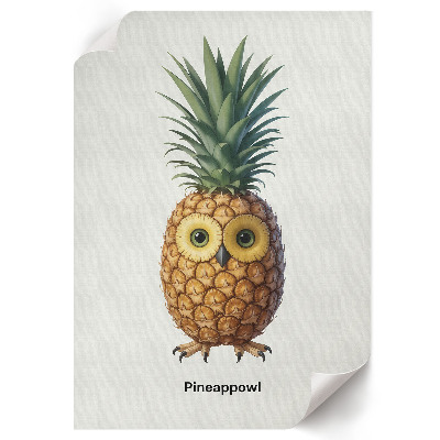 Retro poster Ananas-Eule