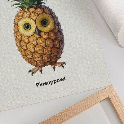 Retro poster Ananas-Eule