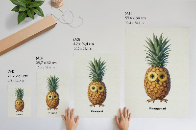 Retro poster Ananas-Eule