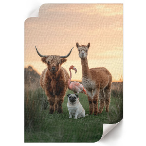 Retro poster Tiere zusammen