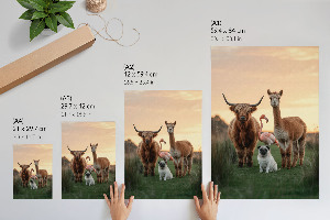 Retro poster Tiere zusammen