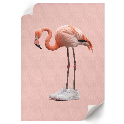 Retro poster Flamingo in Boots