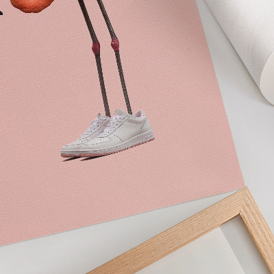 Retro poster Flamingo in Boots