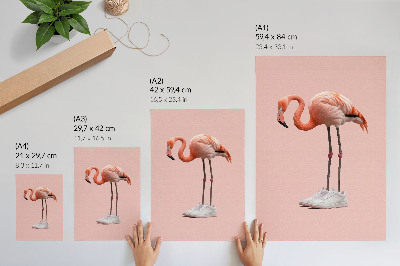 Retro poster Flamingo in Boots