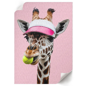 Poster auf leinwand Sportliche Giraffe