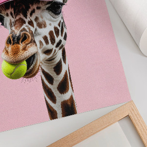 Poster auf leinwand Sportliche Giraffe