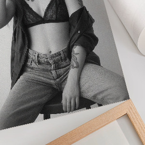 Plagát do izby Čiernobiely portrét