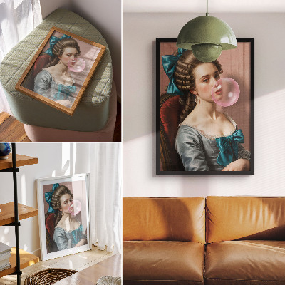 Kunstdruck poster Retro-Frau