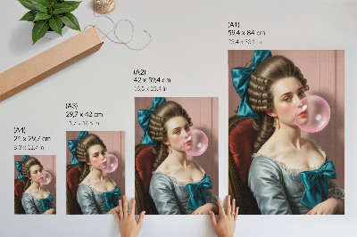 Kunstdruck poster Retro-Frau