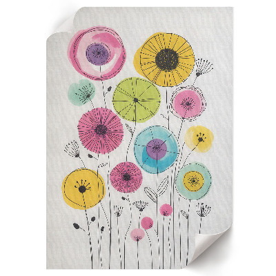 Wand poster Bunte Blumen