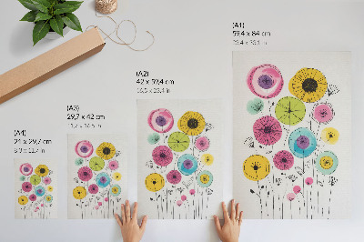 Wand poster Bunte Blumen