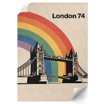 Retro poster Regenbogenbrücke