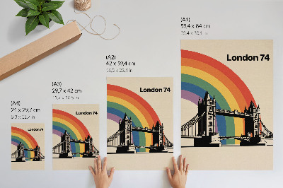 Retro poster Regenbogenbrücke