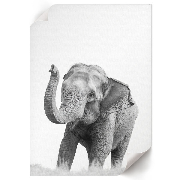 Poster auf leinwand Künstlerischer Elefant