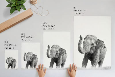Poster auf leinwand Künstlerischer Elefant