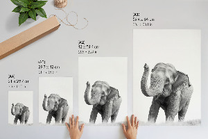 Poster auf leinwand Künstlerischer Elefant