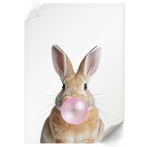 Bilder poster Hase mit Kaugummi