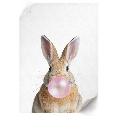 Bilder poster Hase mit Kaugummi
