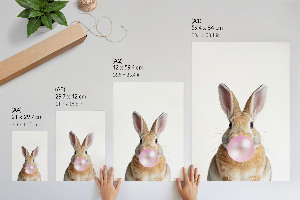 Bilder poster Hase mit Kaugummi
